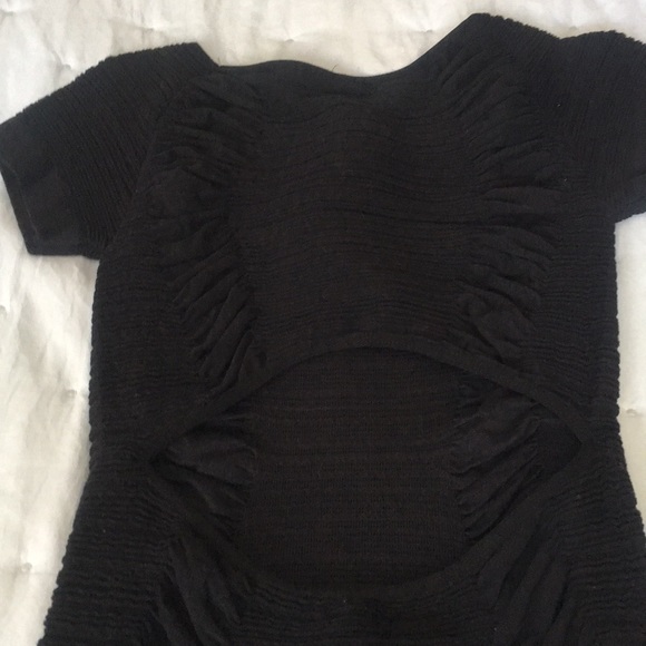 Little Black Rushed Dress - Picture 2 of 4